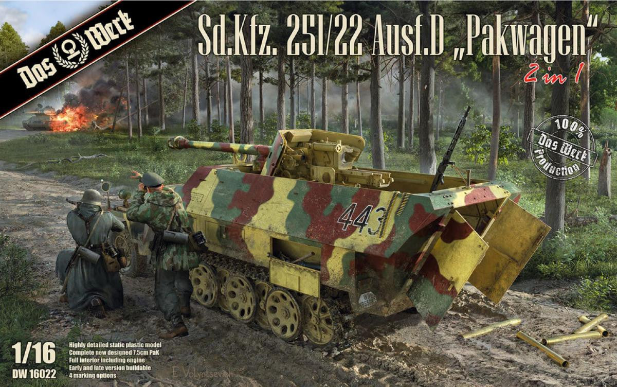 Das Werk 1/16 Sd.Kfz.251/22 Ausf.D Pakwagen 16022